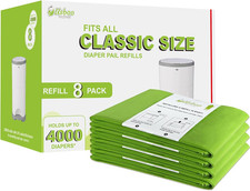 Refills Compatible with Dekor Classic Diaper Pail 8 Pack Disposable Diaper P