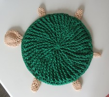 Handmade Crochet TURTLE FOOT FLOOR MOP Towel Reversible NEW 