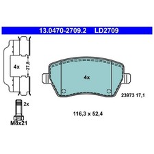 Satz Bremsbeläge Bremsklötze vorne für Renault Modus-Grand F/JP0 | 24342261