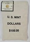 2021-D $100 FV U.S. Mint UNC Native American Dollars 100 Coin Sewn Bag