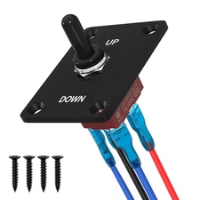 Reverse Polarity Toggle Switch 12V 30A, DPDT Momentary (On)-Off-(On) Toggle Swit