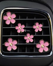 6pcs Alloy Daisy Clips For Car Air Vent Decoration, Air Conditioner Accessories