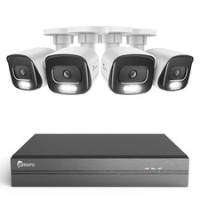 Camstro 5MP 8-Channel POE CCTV Camera Security System, 4K NVR w/4 5MP IP Cameras