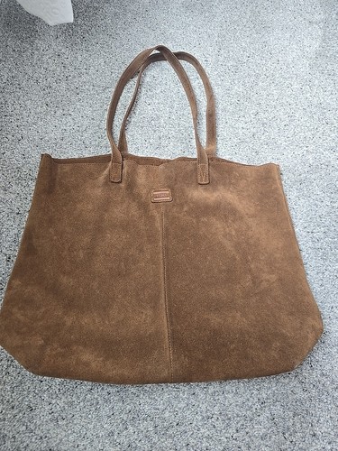 Tom’s Brown Cosmopolitan Soft Suede Tote Shoulder Bag, Brown