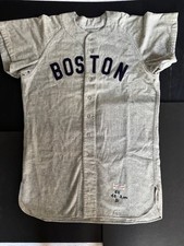 1955 Boston Red Sox Game Used Flannel Jersey Jack Burns #31 McAuliffe LOA