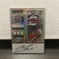 Jeremy McNichols 2017 Panini Contenders Optic #119 AUTO RC SF 49ers