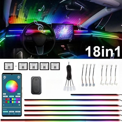18in1 Auto RGB LED Symphony Innenraumbeleuchtung Ambientebeleuchtung Musik Sync