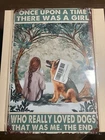 Metal Vintage Art | Once Upon A Time There Was a Girl & Dog Wall Decor, 8 x 12