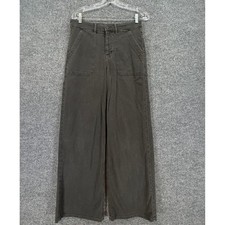 American Eagle Pants Women 6 Gray Super High Rise Baggy Wide Leg Stretch Utility