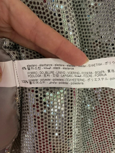 Zara Silver Sequin Blazer Cape Kimono Poncho Jacket Size S ASO Trinny Celeb Blog - Picture 12 of 14