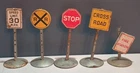 Lot of 5 VTG Tonka/Train State Hi-Way Department Road Signs Metal Signs USA
