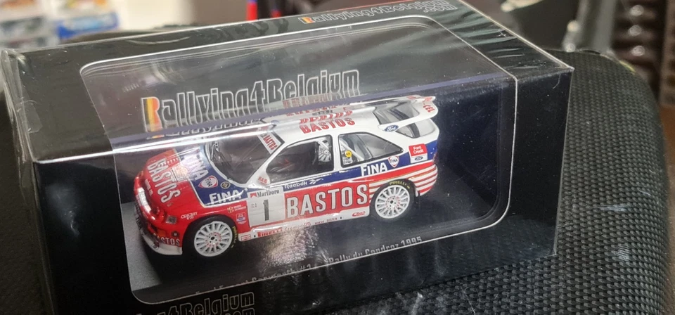 1x RICH007 Ford Escort Cosworth P.Snijers Rally CONDROZ 1995 BASTOS -1:43 - Immagine 4 di 4