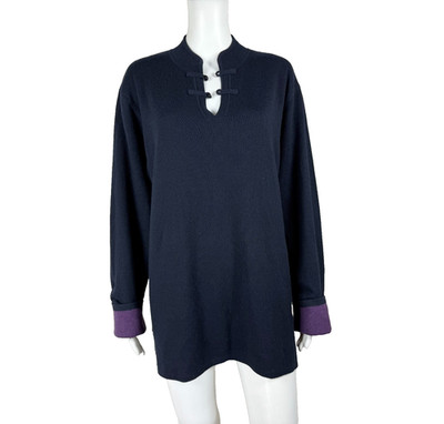 SHANGHAI TANG Silk & Cashmere Sweater Reversible? Size Large - NTSF