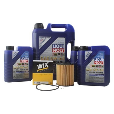 8L Liqui Moly Leichtlauf High Tech 5W-40 Wix Engine Oil Change Kit for E53 X5