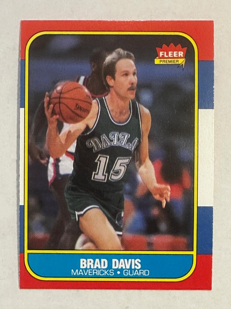 Brad Davis 1986 FLEER Basketball #22 Set Break  NM