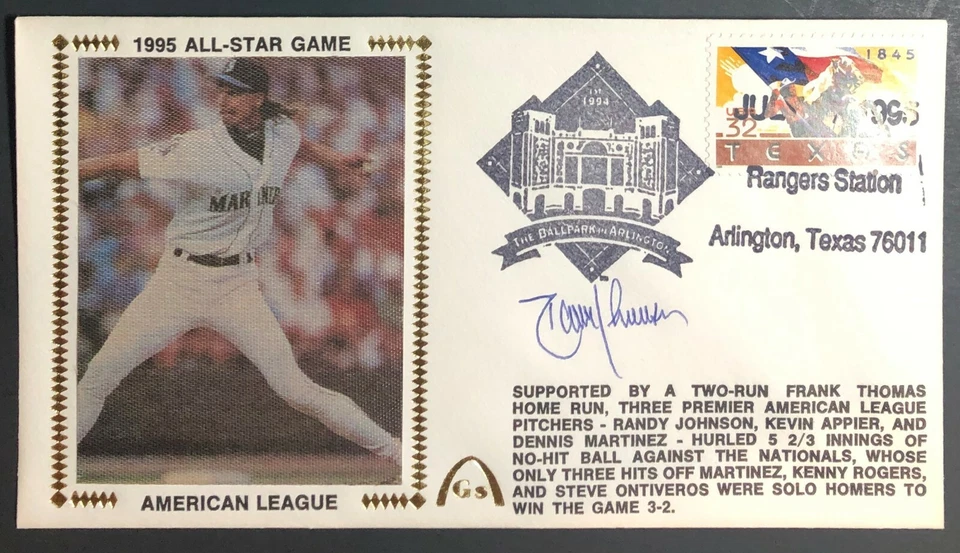 Randy Johnson JSA Signed 1995 All Star Gateway Stamp Cachet Envelope Postmark - Image 2 of 2