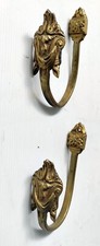 PAIRE PETIT PORTE-EMBRASES POUR RIDEAU BRONZE ANCIEN STYLE LOUIS XVI