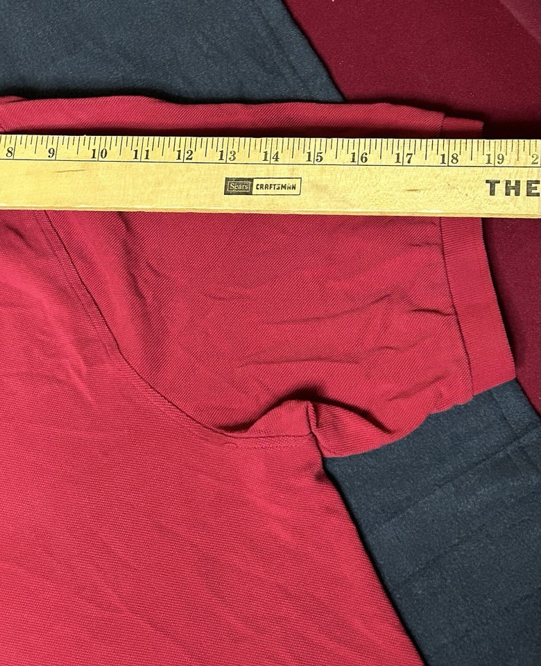 Burberry London Polo Shirt Mens XXL Red Nova Check Lined Collar Logo