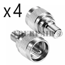 4 Pack Lot UHF PL-259 Male Plug to F Type Female RF Adapter Converter Connector