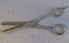 Sammann Barber Hair Thinning Shears Scissors Italy Vintage Hot Drop Forged Steel