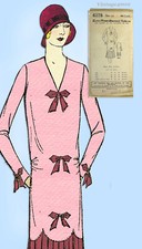 1920s VTG Ladies Home Journal Sewing Pattern 6278 Uncut Flapper Dress Sz 38 Bust