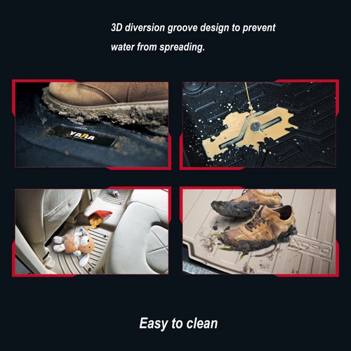 Luxury 5D TPE  Floor Mats for Toyota Hilux Dual Cab 2005-2015 Waterproof - Picture 10 of 12