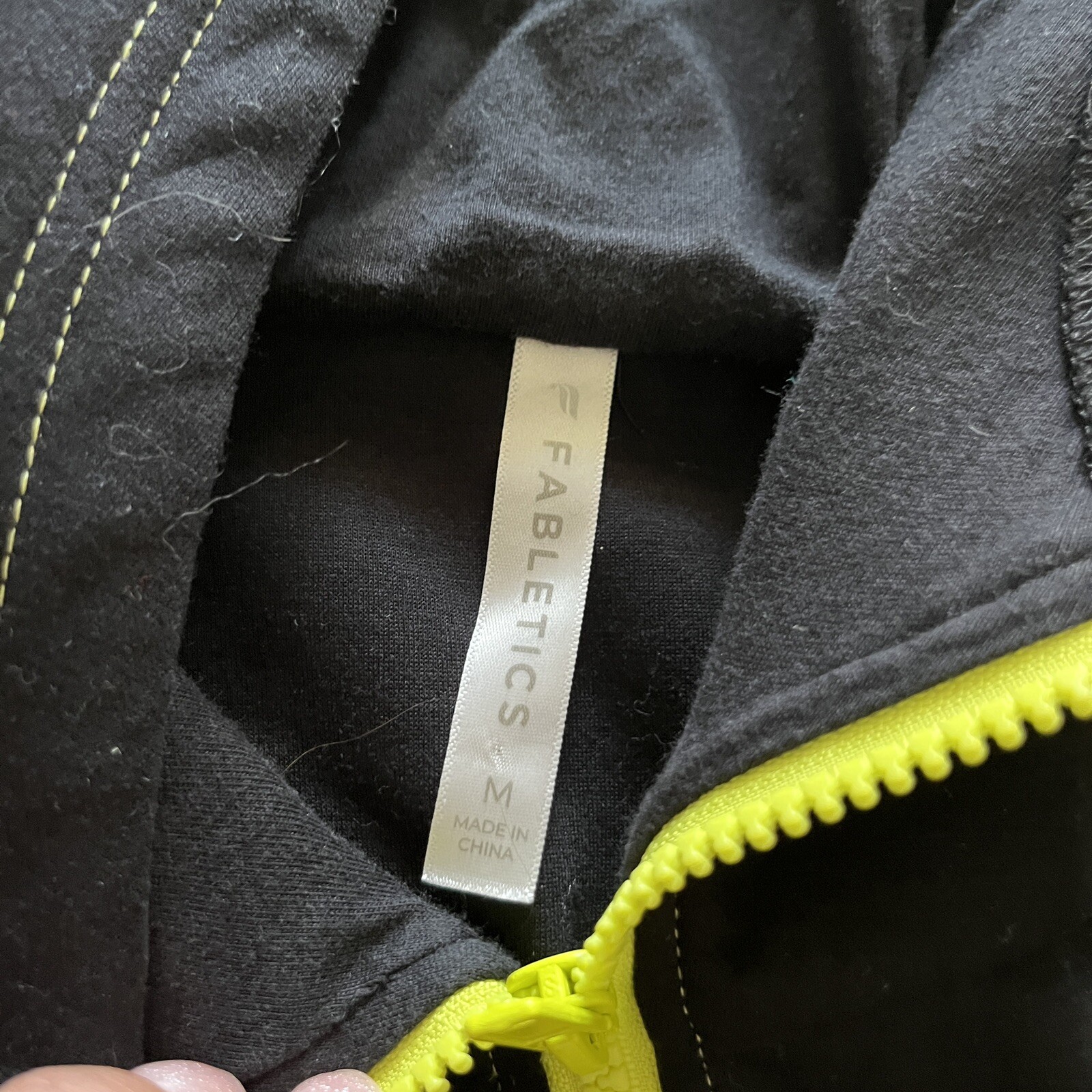 Fabletics Full Zip Activewear Crop Jacket Black N… - image 4