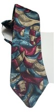Vintage Surrey Necktie Made in USA Geometric Skinny Tie 3.5" W 56" L