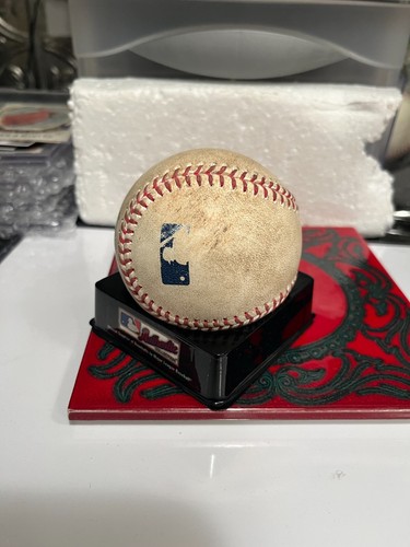 Corey Seager Game Used Ball 3/30/23 Opening Day & Aaron Nola MLB Holo YP188865 - Picture 2 of 5