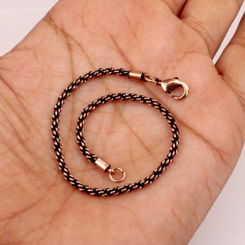 Collier Chaîne Corde En Cuivre Pur 28 Pouces - Bijou De Guérison - Unisexe - Neuf Avec étiquettes