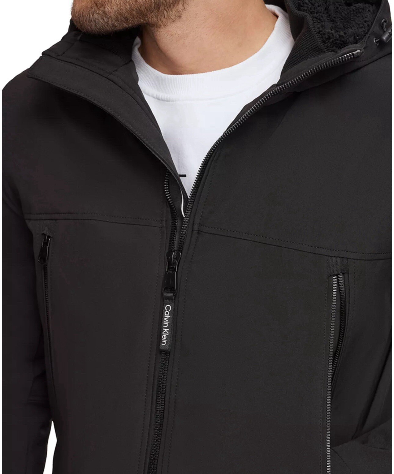 Calvin Klein Men's Sherpa Lined Infinite Stretch Soft Shell Jacket image 3