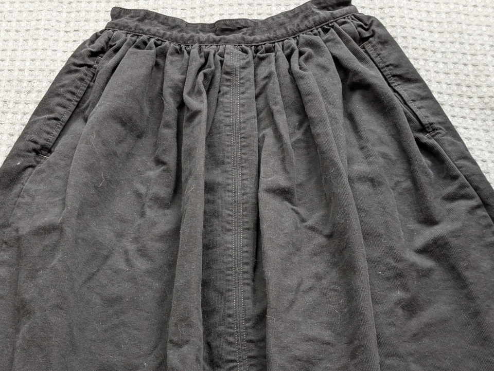 As Ever NYC Skirt Women 27 Brown Gray Mineral Corduroy Button Front Pleated USA - Image 4 of 4