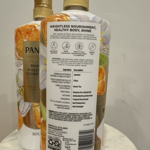 2X Pantene Essential Botanicals Volumizing Conditioner 38.2fl OzJasmine &Citrus - Picture 6 of 6