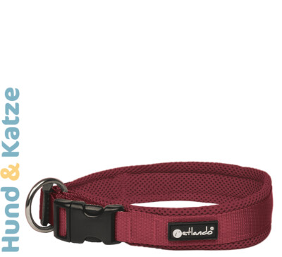 Petlando Mesh-Hundehalsband  Click-Verschluss, Gepolstert, 8 Gren, 10  Farben Halsband Kleine Hunde