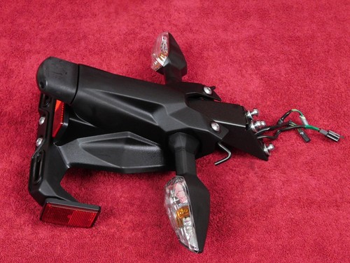 Rear Fender License Plate Holder Bracket w/Turn Signals 18-23 EX400 Ninja 400 - Picture 3 of 17