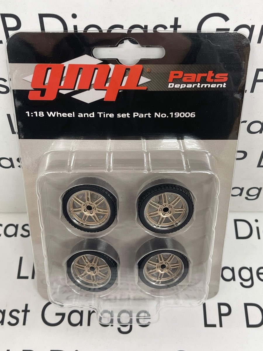 GMP Wheelset Gold 7-Spoke Custom Wheel & Tire Pack for 1:18