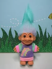 RAINBOW SWEATER GIRL - 5" Russ Troll Doll - NEW STORE STOCK - Rare
