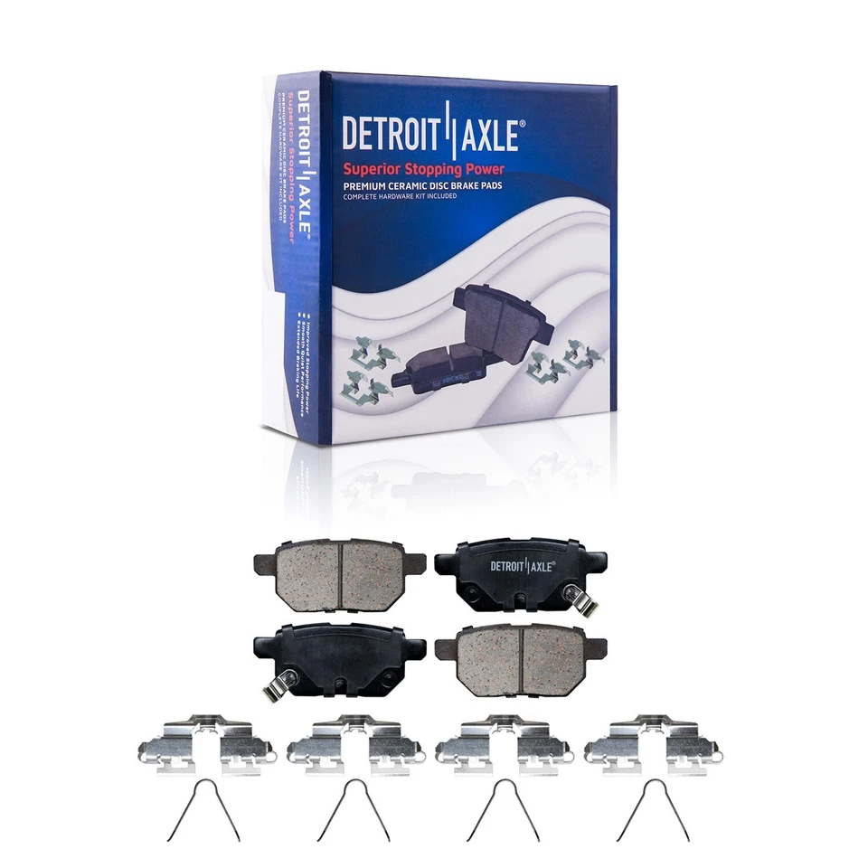 Rotores de freno traseros perforados de 10,98" pastillas de freno de cerámica para Lexus CT200h 2011-2017 Foto 4 de 4