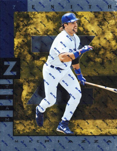 1997 PINNACLE ZENITH MIKE PIAZZA Z-TEAM CARD #5 MIRROR GOLD 8X10 0935 /1000