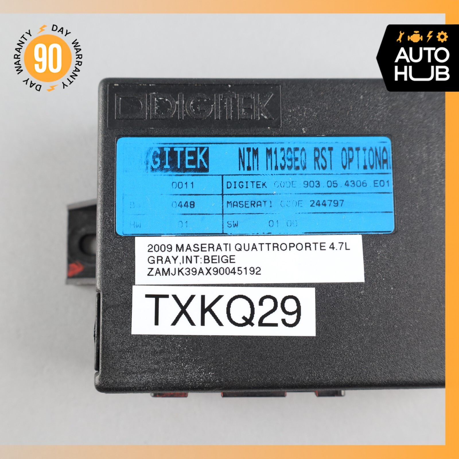 09-13 Maserati Quattroporte M139 4.7L  Roof Control Module OPT OEM 50k