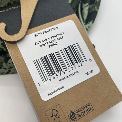 THE NORTH FACE Class V Sunshield Misty Sage Gene Toddler INFANT Hat Sz SMALL - Picture 6 of 8