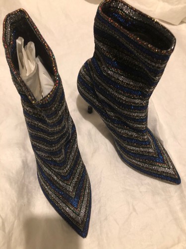 Kathy Perry woman blue strip size 6 socks boots - Bild 2 von 5