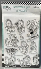 LDRS Creative Snowball Fight 3254 Clear Stamps 12 Pieces Crafting Scrapbooking