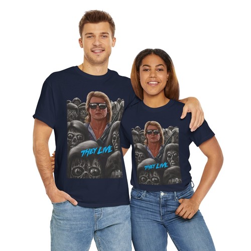 John Carpenter's They Live 1988 Movie T Shirt Unisex Heavy Cotton Tee - 第 59/73 張圖片