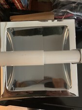 4 - CHROMED ZINC RECESSED TOILET PAPER HOLDERS - NEW IN PACKAGE