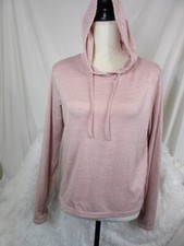Reebok Sweatshirt Long Sleeve Athletic Top Pink Hoodie Pullover Size Medium