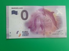 0 Zero Euro Schein billet souvenir touristique  Marineland UEBT  2016 dos Bigben