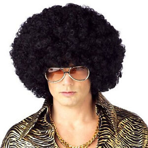 Men S Or Women S 70s Disco Era Black Jumbo Afro Wig One Size With