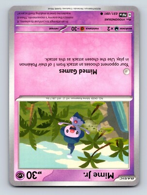 Mime Jr HP 30 Mimic Attack Limited Rarity Pink Psychedelic Pokémon
