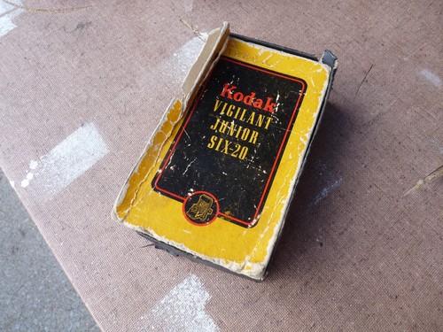 Vintage Kodak Vigilant Junior Six-20 Folding Camera Original Box 1940s - Picture 5 of 13